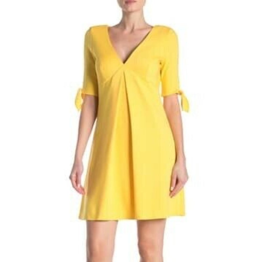 NWT Bailey 44 Quarterback Yellow Tie Dress $228